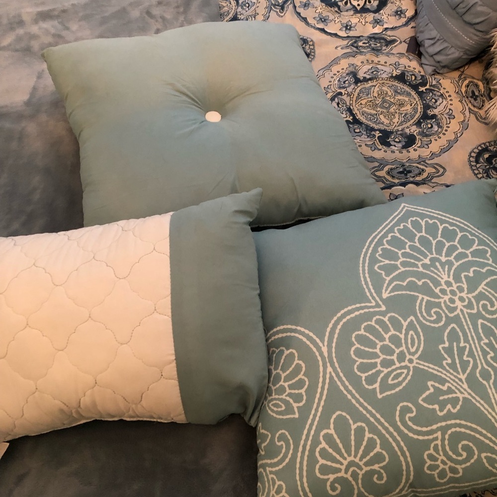 3 decorative pillows with 2 pillow cases!